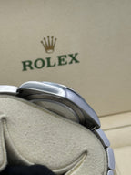 Rolex Oyster Perpetual 34 Watch - Domed Bezel - Black Index Dial