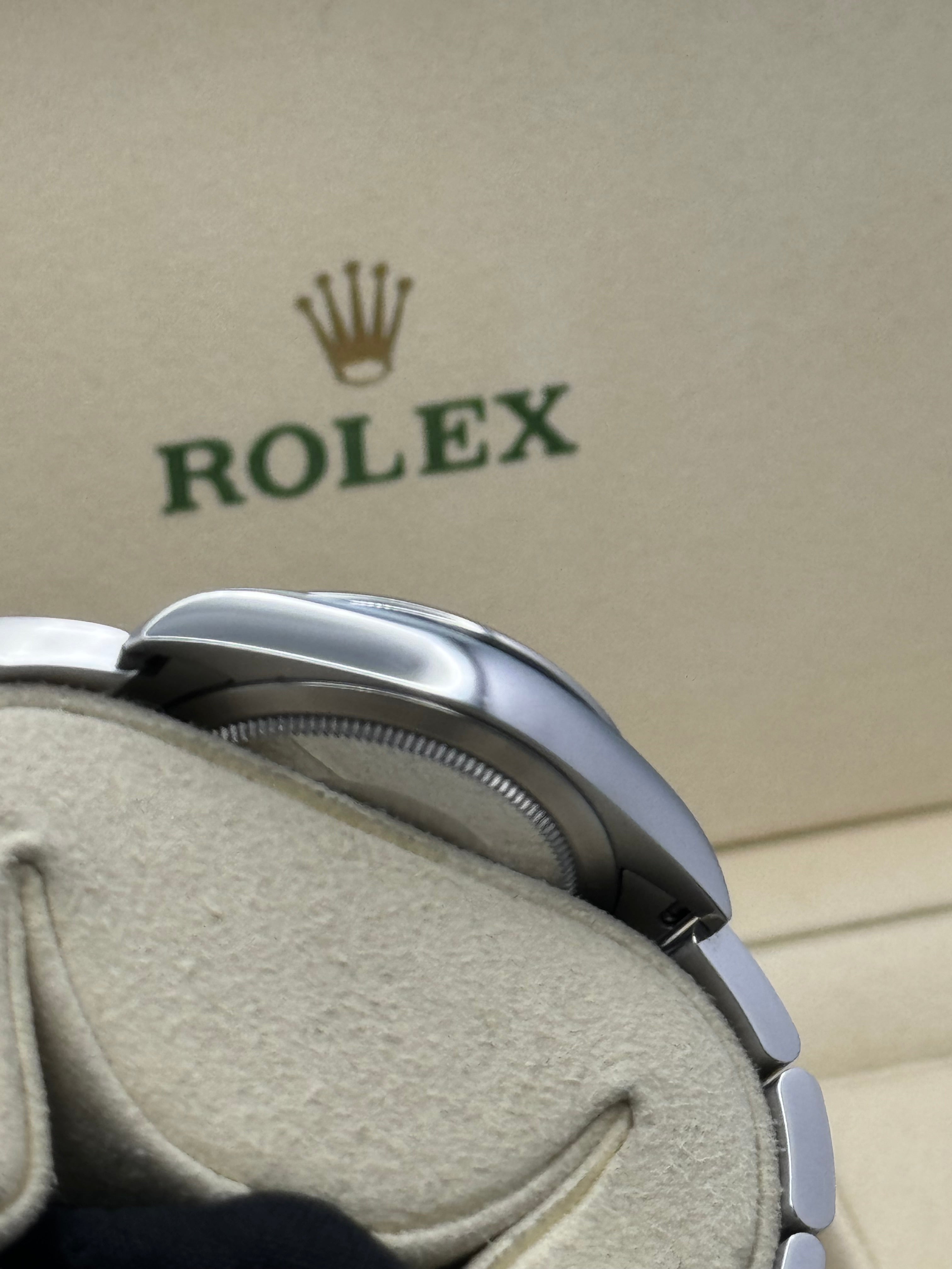 Rolex Oyster Perpetual 34 Watch - Domed Bezel - Black Index Dial
