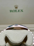 Rolex Everose Gold Day-Date 40 - Olive Green Bevelled Roman Dial - President Bracelet - 228235 ogrp