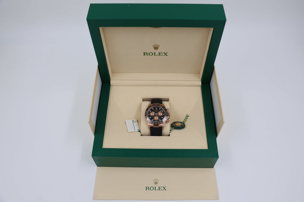 Rolex - Daytona - 116515LN - Oyster flex - Rosegold - Black Dial