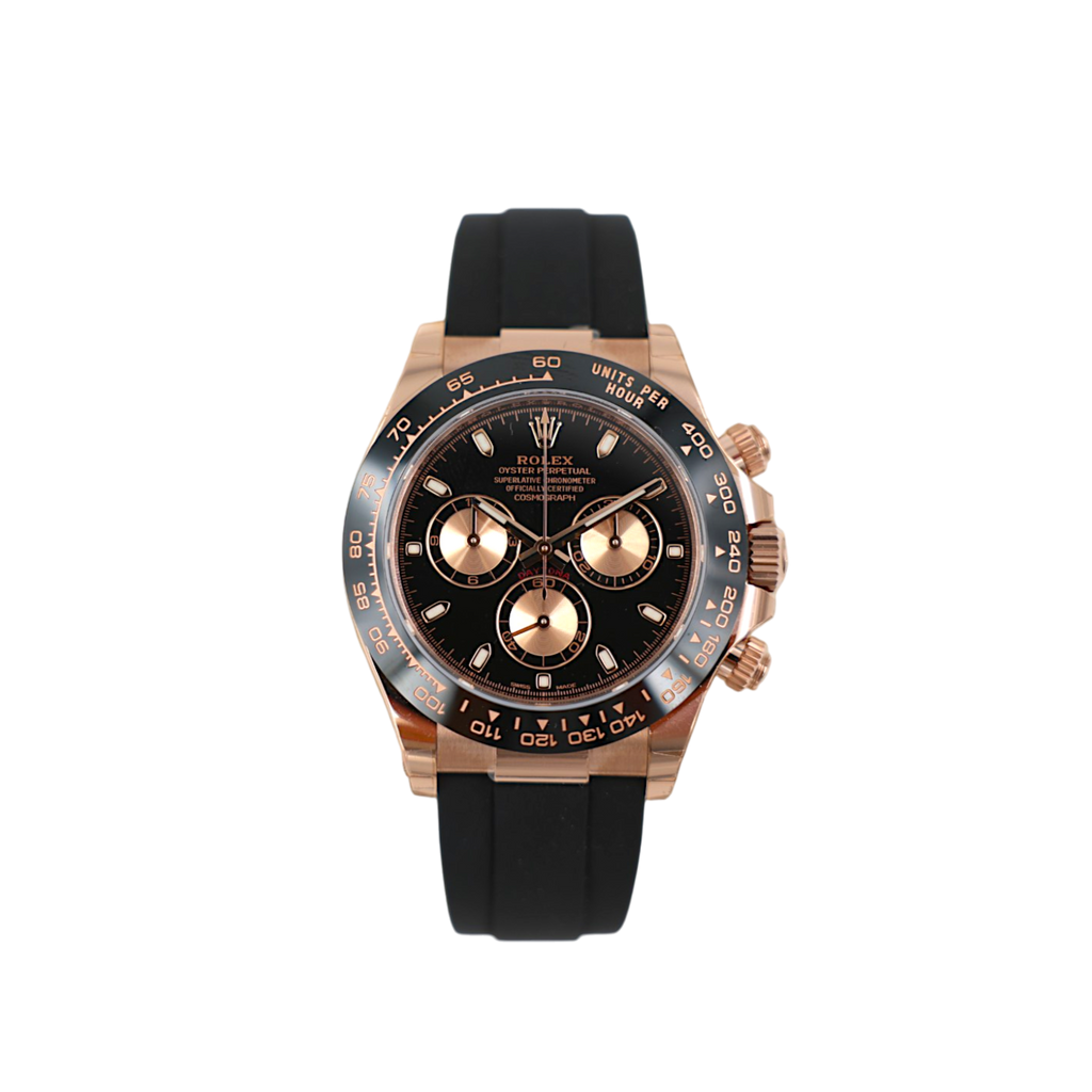 Rolex - Daytona - 116515LN - Oyster flex - Rosegold - Black Dial