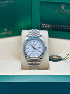 Rolex Steel and White Gold Rolesor Datejust 41  - White Index Dial - Jubilee Bracelet - 126334 wij