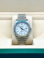 Rolex Steel and White Gold Rolesor Datejust 41  - White Index Dial - Jubilee Bracelet - 126334 wij