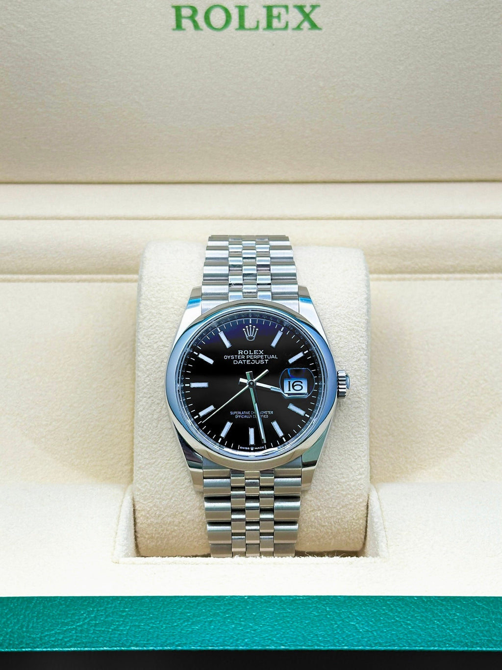 Rolex Steel Datejust 36  - Black Index Dial - Jubilee Bracelet - 126200 bkij