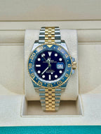 ROLEX GMT-Master II Black Dial Steel 18kt Yellow Gold