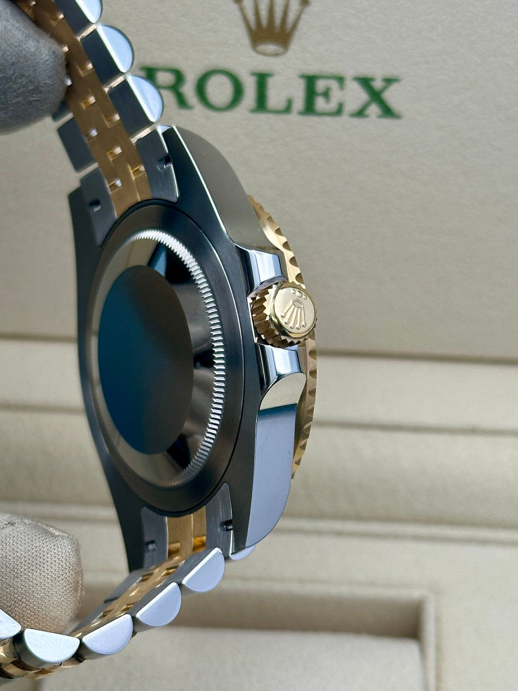 ROLEX GMT-Master II Black Dial Steel 18kt Yellow Gold