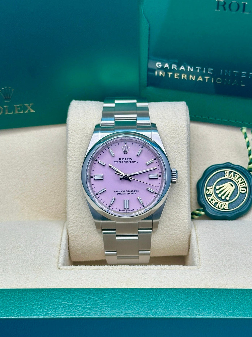 Rolex Oyster Perpetual 36  - Candy Pink Index Dial - Oyster Bracelet - 126000 cpio