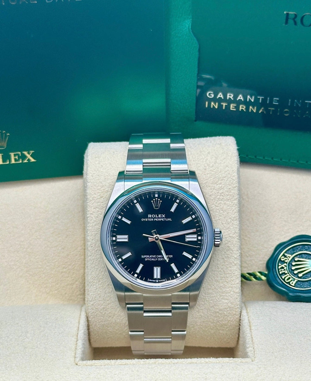 Rolex Oyster Perpetual 36 Watch - Domed Bezel - Black Index Dial
