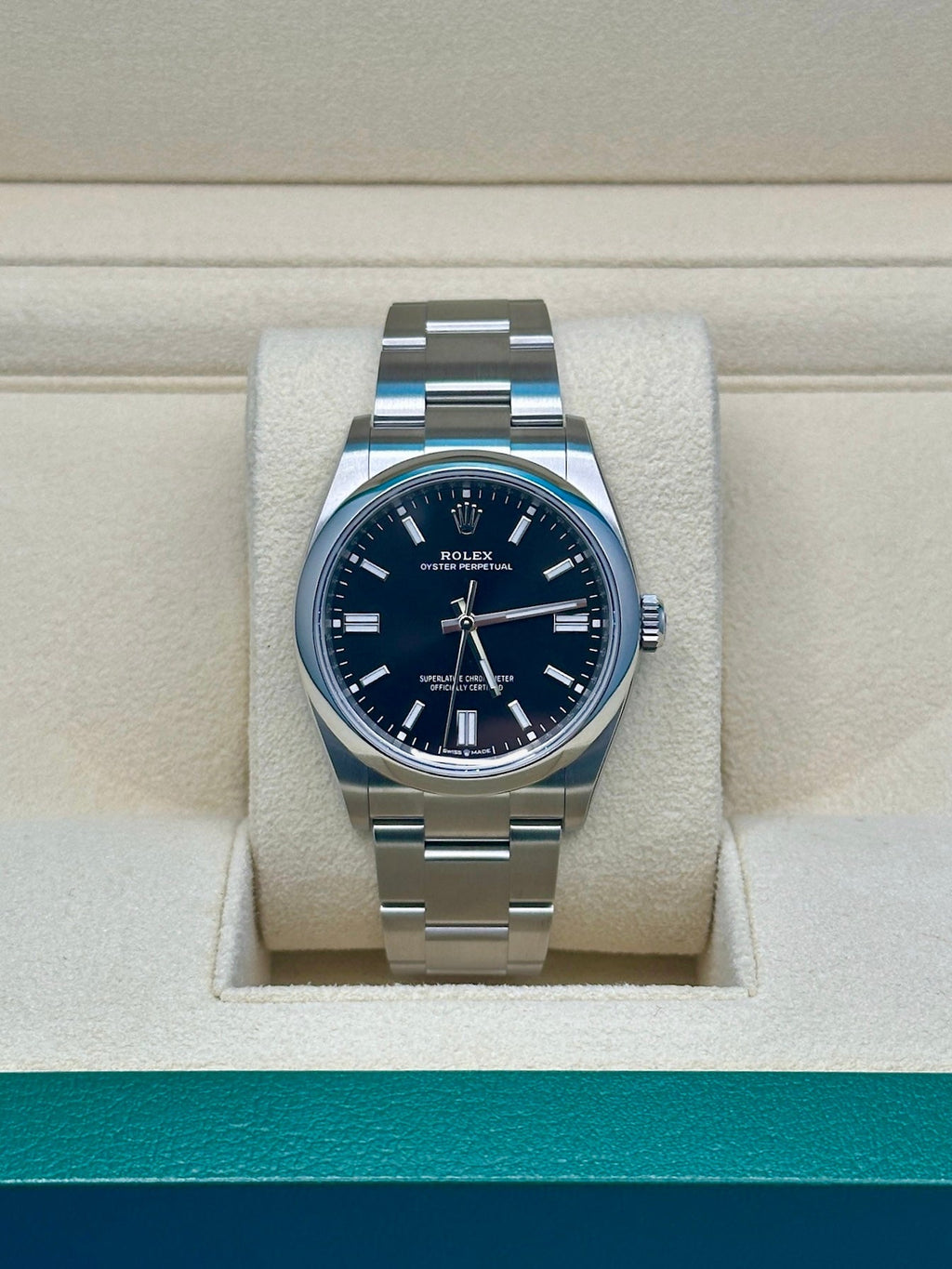 Rolex Oyster Perpetual 36 Watch - Domed Bezel - Black Index Dial