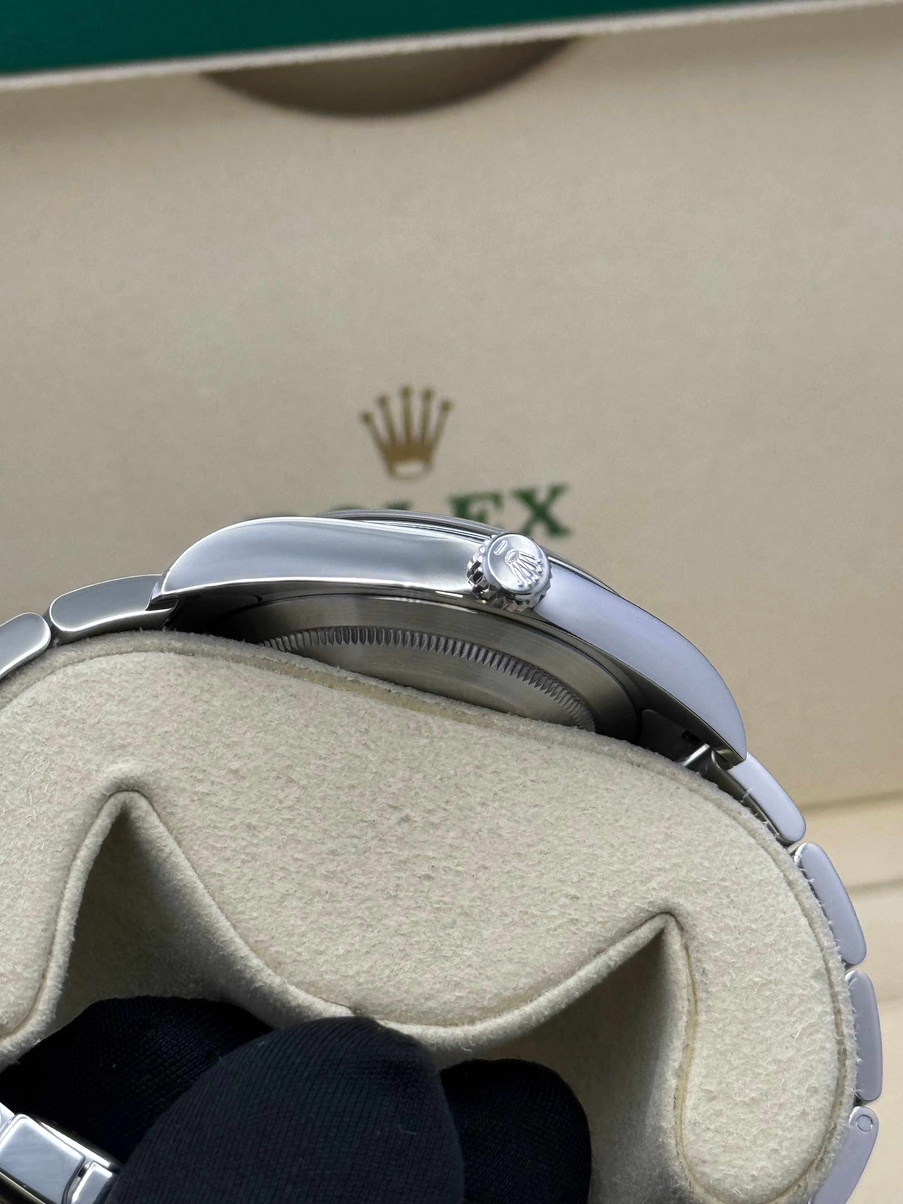 Rolex Steel Oyster Perpetual 39  - Red Grape Index Dial - 114300 rgio