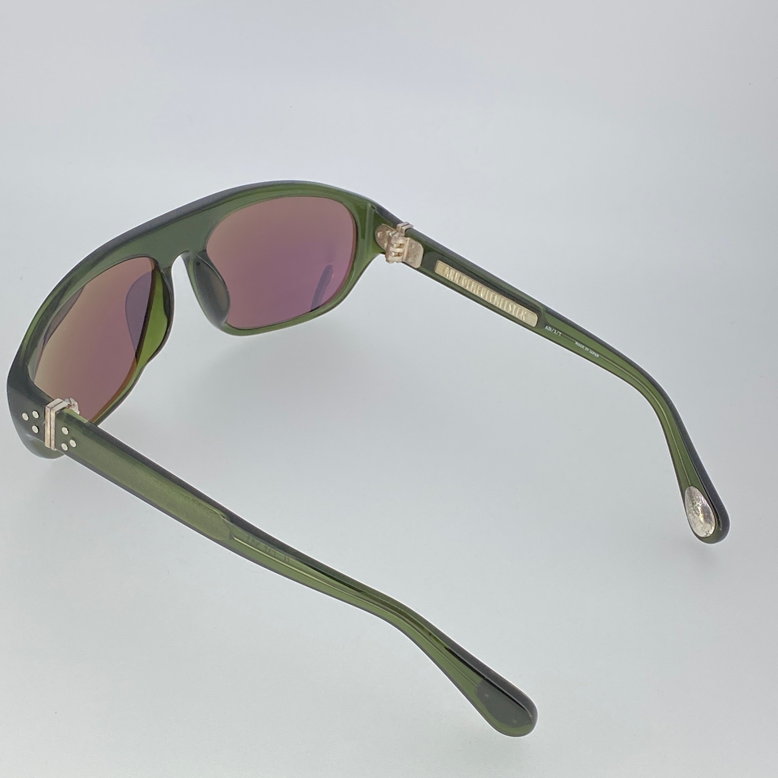 Ann Demeulemeester Men's Sunglasses Flat Top Green and Purple