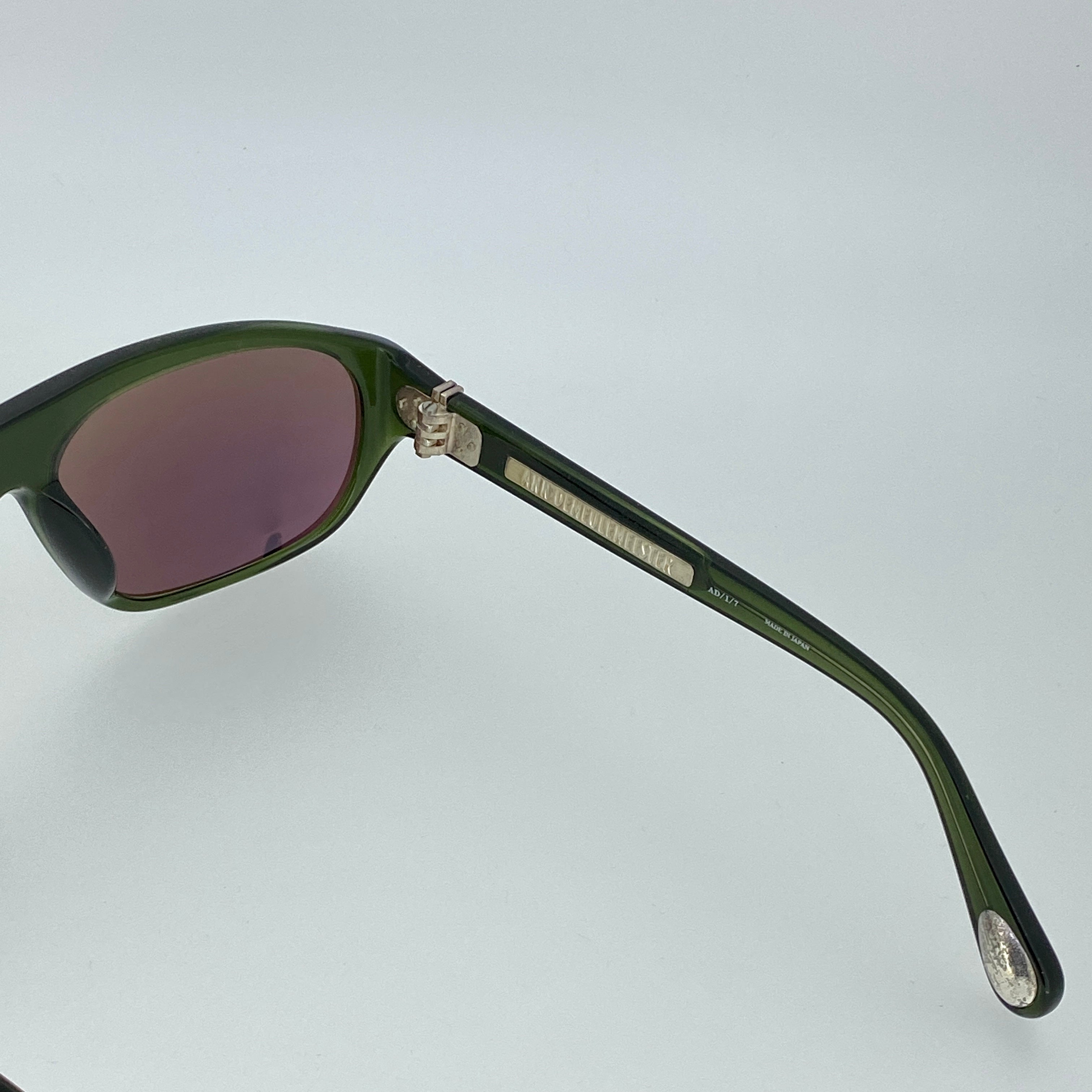 Ann Demeulemeester Men's Sunglasses Flat Top Green and Purple