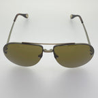 Ann Demeulemeester Men's Sunglasses White Gold and Brown