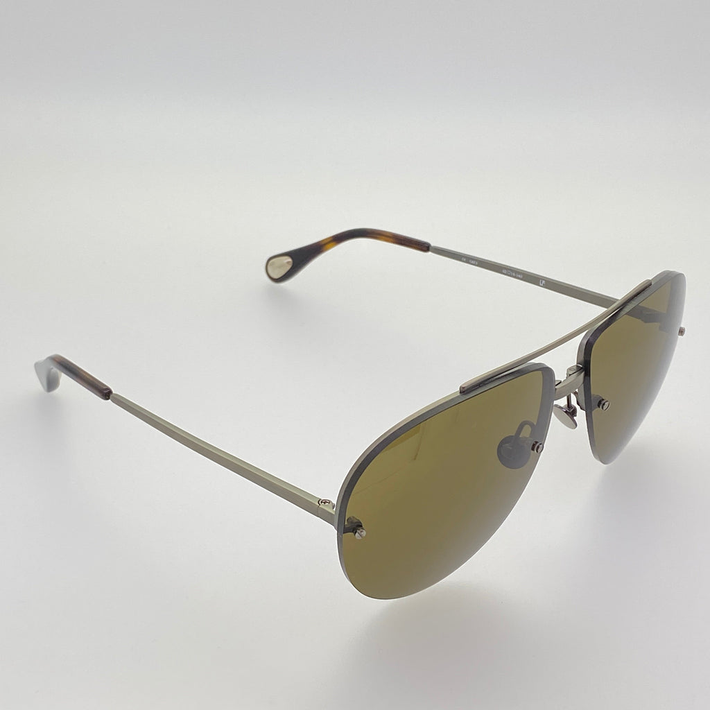 Ann Demeulemeester Men's Sunglasses White Gold and Brown