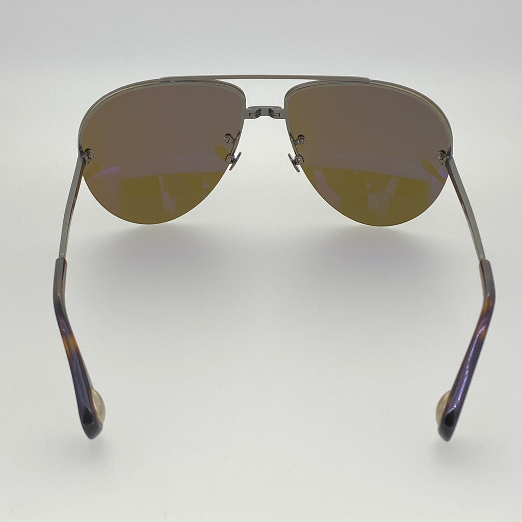 Ann Demeulemeester Men's Sunglasses White Gold and Brown