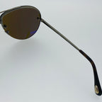 Ann Demeulemeester Men's Sunglasses White Gold and Brown