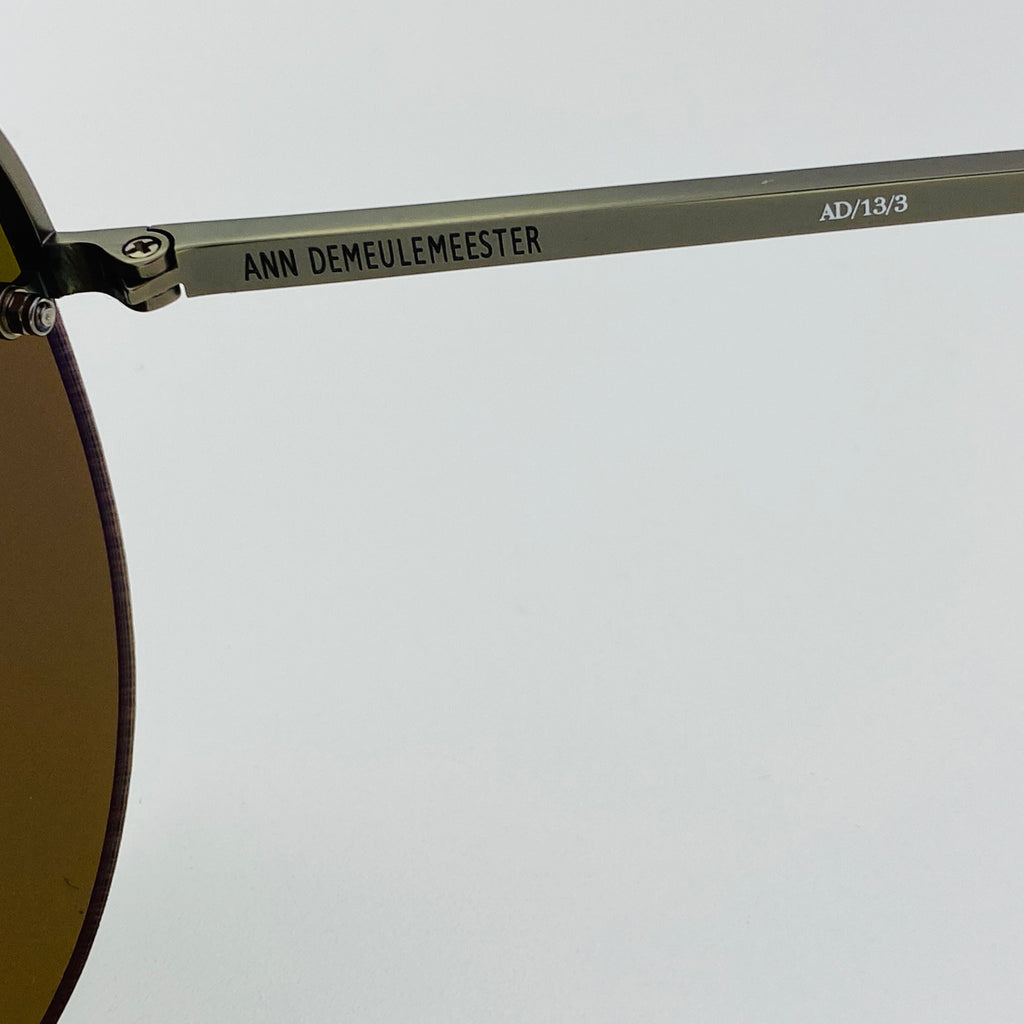 Ann Demeulemeester Men's Sunglasses White Gold and Brown