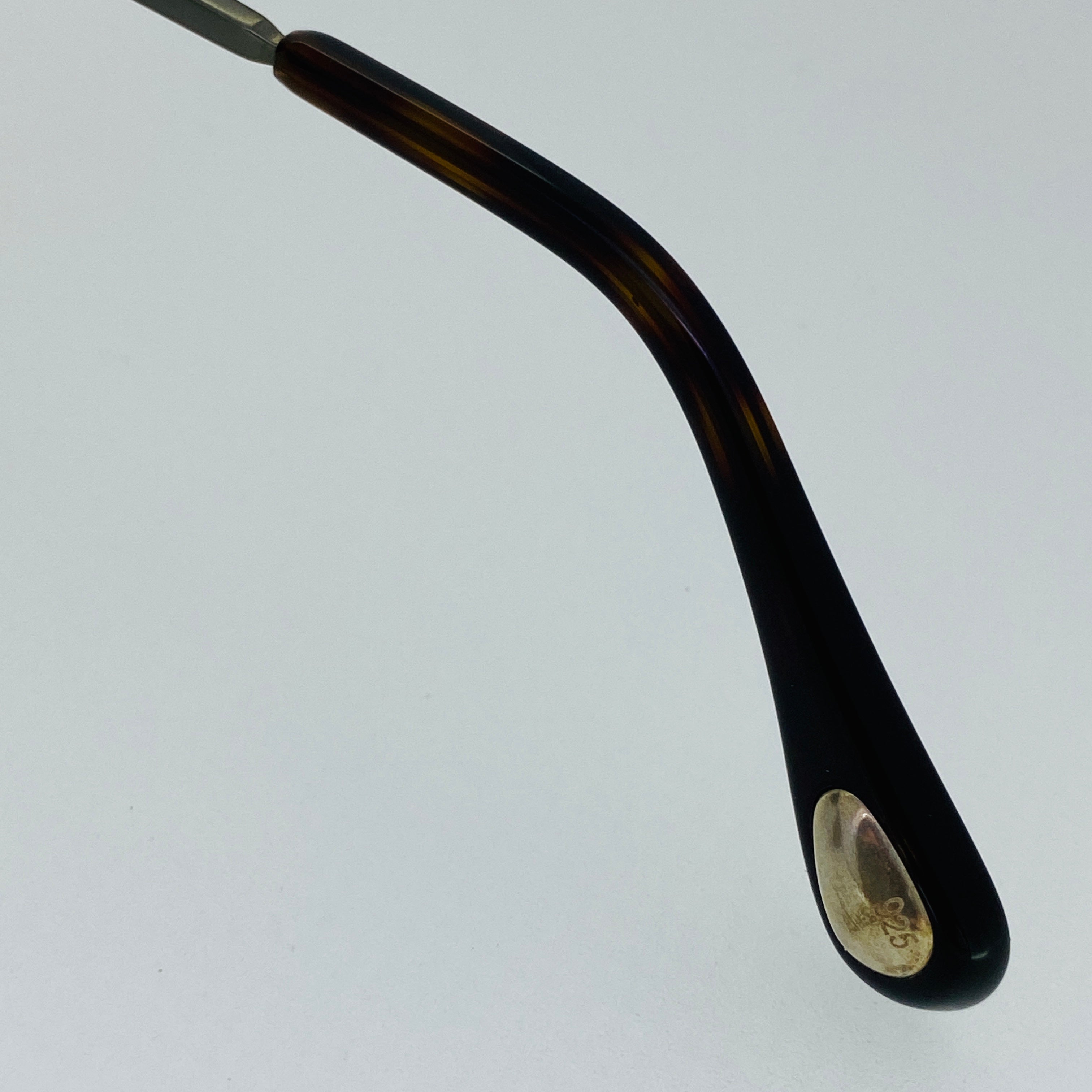 Ann Demeulemeester Men's Sunglasses White Gold and Brown