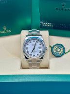 Rolex Steel and White Gold Rolesor Datejust 41  - White Roman Dial - Oyster Bracelet - 126334 wro