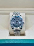 Rolex Steel and White Gold Rolesor Datejust 41  - Wimbledon Dial - Jubilee Bracelet - 126334 slgrj
