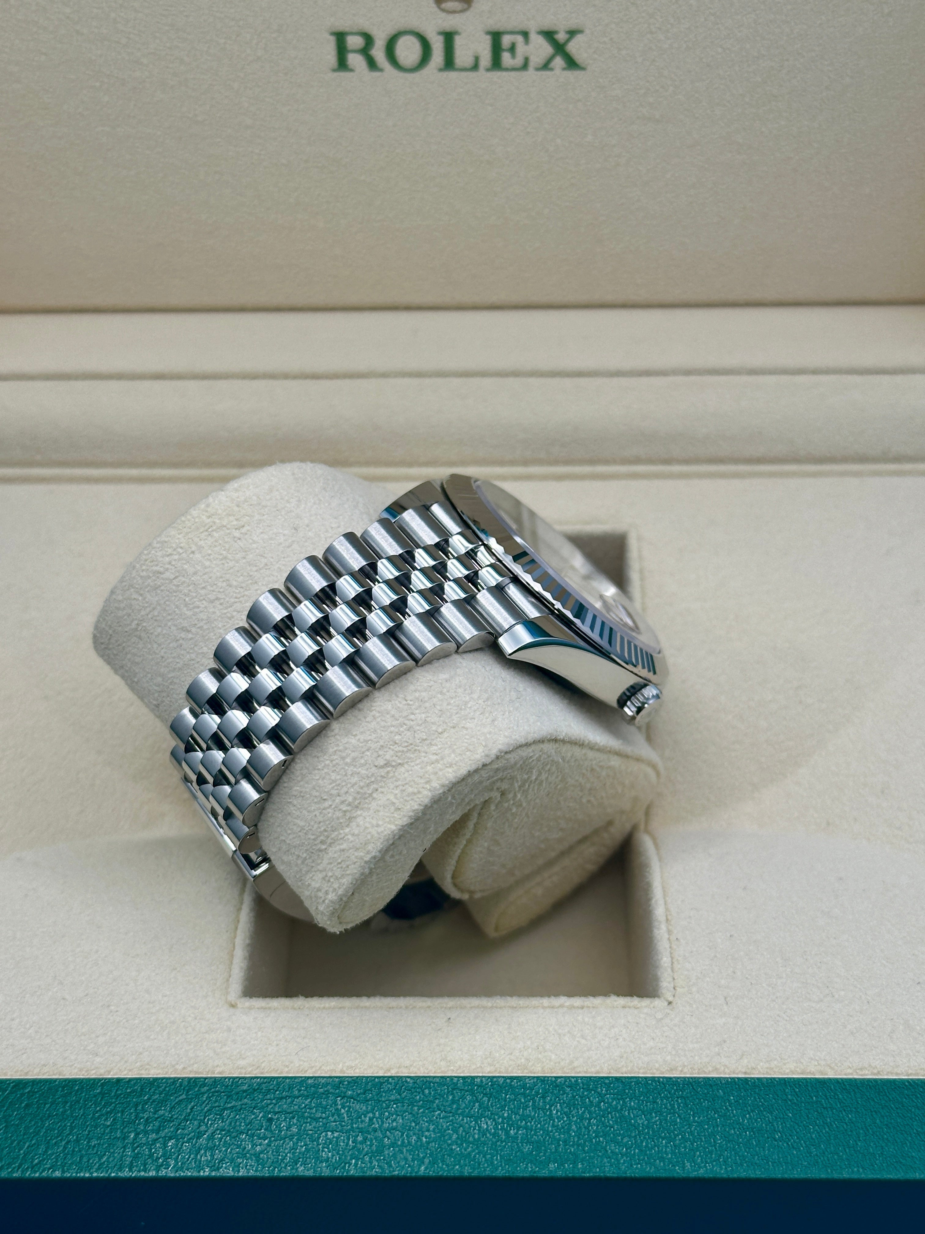 Rolex Steel and White Gold Rolesor Datejust 41  - Black Diamond Dial - Jubilee Bracelet - 126334 bkdj