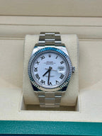 Rolex Steel and White Gold Rolesor Datejust 41  - White Roman Dial - Oyster Bracelet - 126334 wro