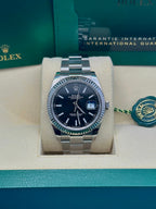 Rolex Steel and White Gold Rolesor Datejust 41  - Black Index Dial - Oyster Bracelet - 126334 bkio