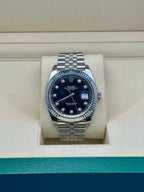 Rolex Steel and White Gold Rolesor Datejust 41  - Black Diamond Dial - Jubilee Bracelet - 126334 bkdj