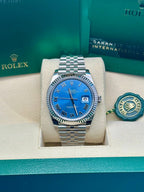 Rolex Steel and White Gold Rolesor Datejust 41  - Blue Roman Dial - Jubilee Bracelet - 126334 blrj