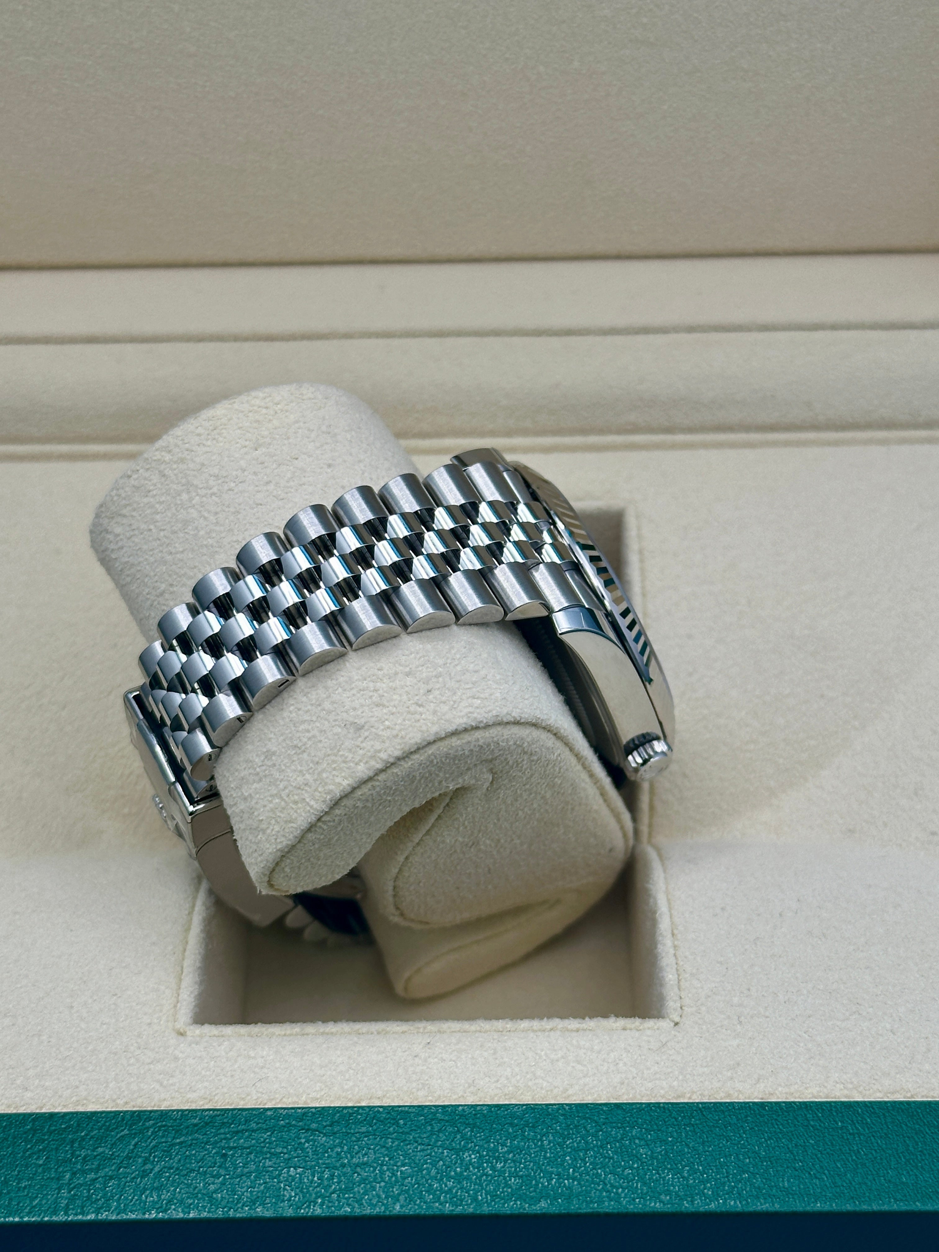 Rolex Steel and White Gold Rolesor Datejust 41  - Blue Roman Dial - Jubilee Bracelet - 126334 blrj
