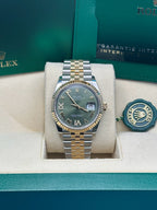 Rolex Steel and Yellow Gold Rolesor Datejust 36  - Olive Green Roman Dial - Jubilee Bracelet - 126233 ogdr69j