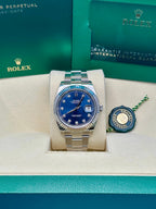 Rolex Steel and White Gold Rolesor Datejust 41  - Blue Diamond Dial - Oyster Bracelet - 126334 bldo
