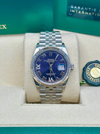 Rolex Steel Datejust 36  - Aubergine Purple Diamond Roman VI and IX Dial - Jubilee Bracelet - 126234 audr69j