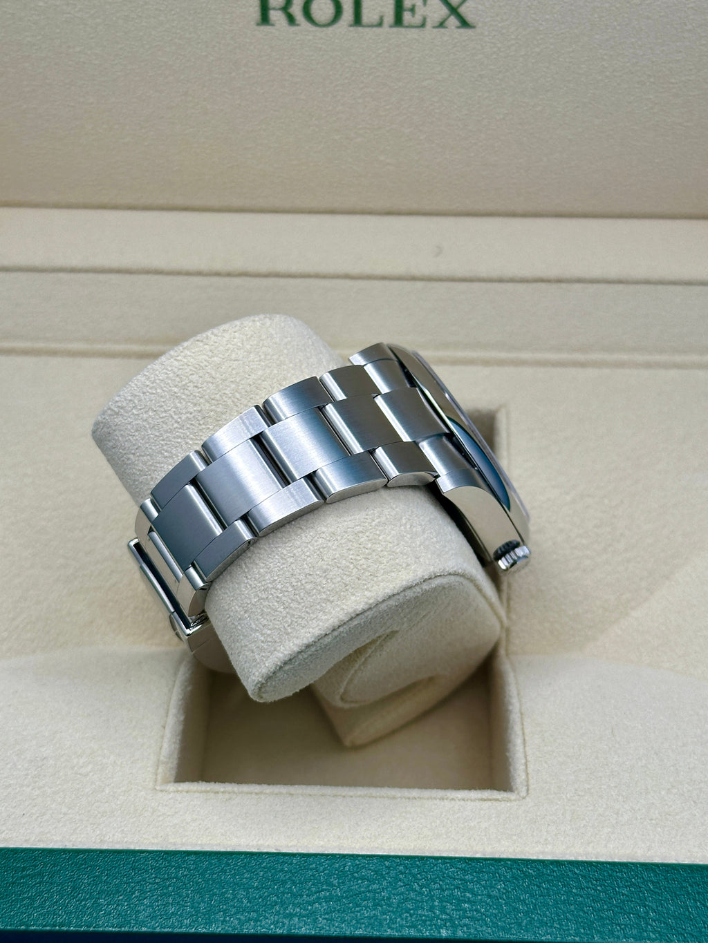 Rolex Oyster Perpetual 41 Turquoise Blue Celebration-motif Dial Stainless Steel Oyster 124300