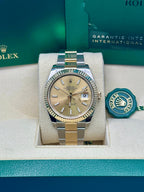 Rolex Steel and Yellow Gold Rolesor Datejust 41  - Champagne Index Dial - Oyster Bracelet - 126333 chio