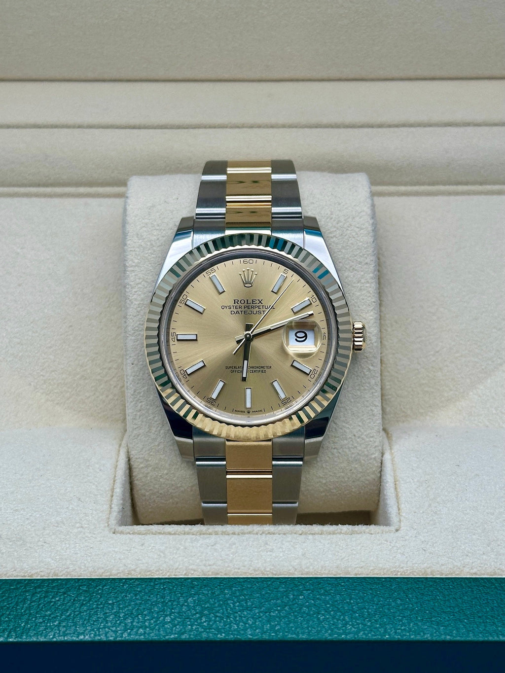 Rolex Steel and Yellow Gold Rolesor Datejust 41  - Champagne Index Dial - Oyster Bracelet - 126333 chio