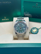 Rolex Sky Dweller 42 Mint Green Dial Stainless Steel Oyster Mens  336934