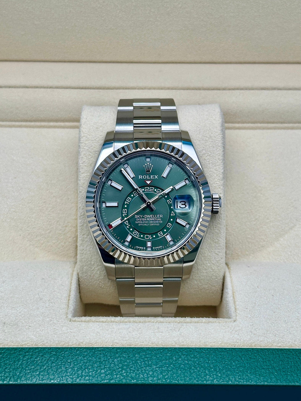 Rolex Sky Dweller 42 Mint Green Dial Stainless Steel Oyster Mens  336934