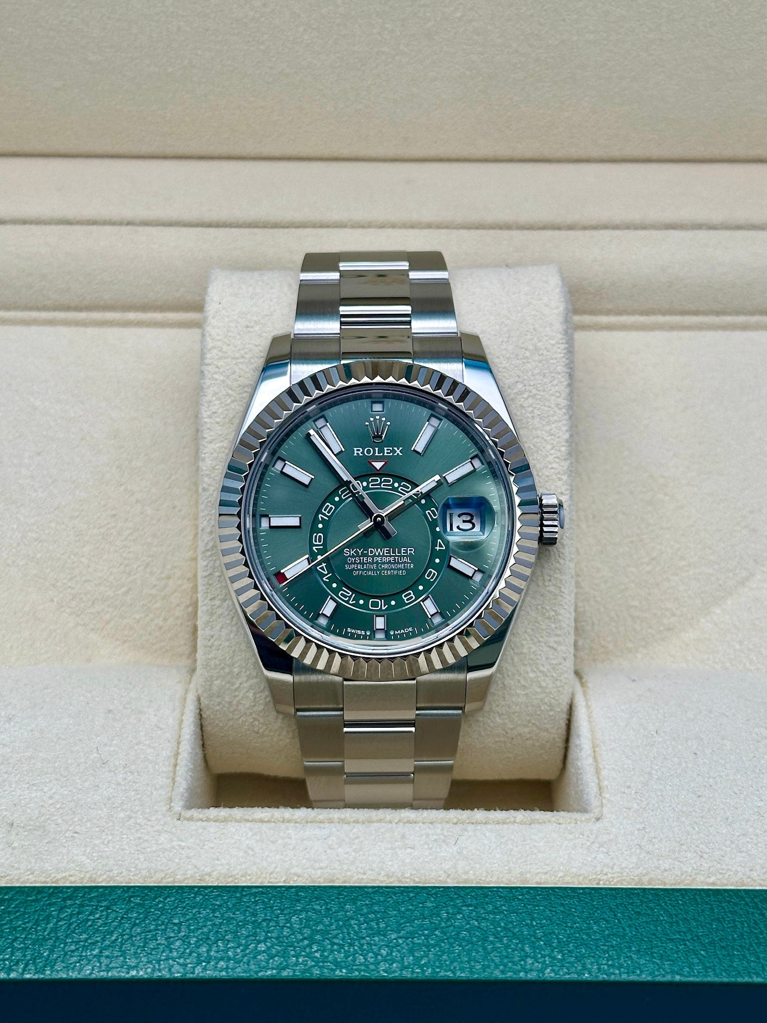 Rolex Sky Dweller 42 Mint Green Dial Stainless Steel Oyster Mens  336934