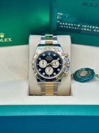 Rolex Yellow Rolesor  Daytona  - Fixed Bezel - Black And Golden Diamond Dial - Oyster Bracelet - 126503 bkchdo