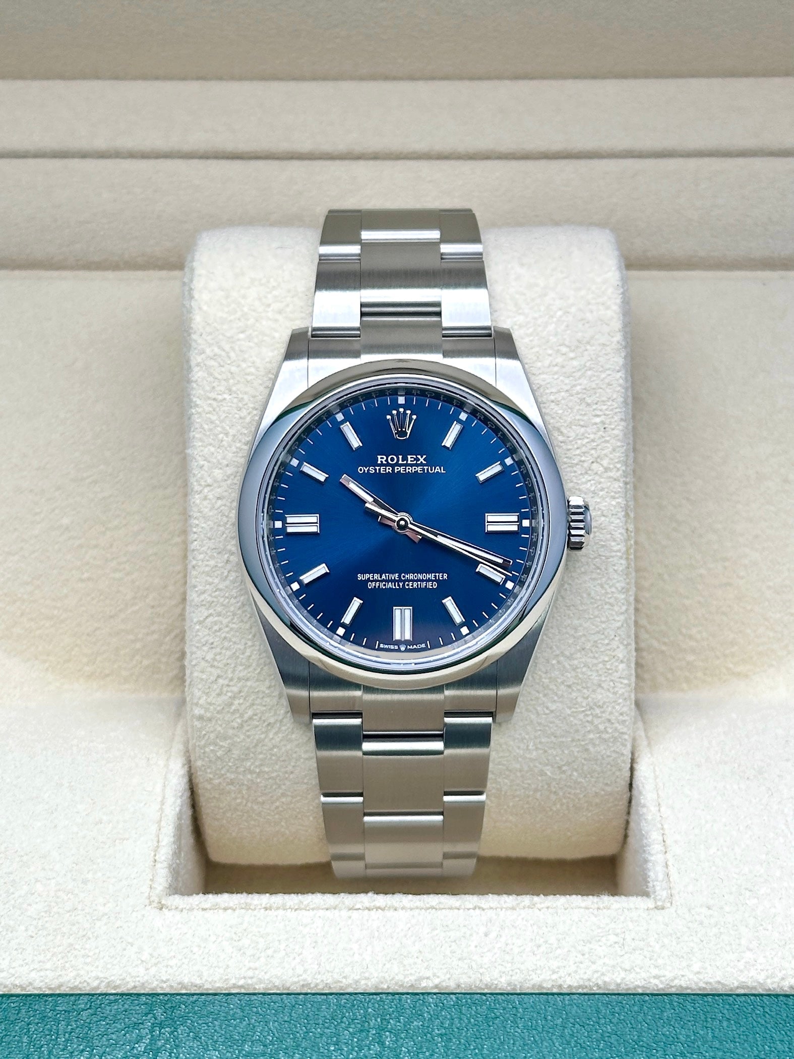 Rolex Oyster Perpetual 36  - Blue Index Dial - Oyster Bracelet - 126000 bluio