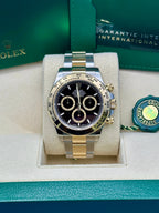 Rolex Yellow Rolesor  Daytona  - Fixed Bezel - Black Index Dial - Oyster Bracelet - 126503 bkio