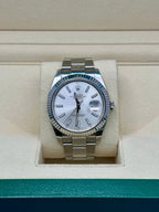 Rolex Steel and White Gold Rolesor Datejust 41  - Silver Index Dial - Oyster Bracelet - 126334 sio