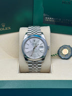 Rolex Steel Datejust 41  - Smooth Bezel - Silver Index Dial - Jubilee Bracelet - 126300 sij