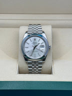Rolex Steel Datejust 41  - Smooth Bezel - Silver Index Dial - Jubilee Bracelet - 126300 sij