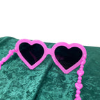 Jeremy Scott Ladies Pink Hearts Sunglasses