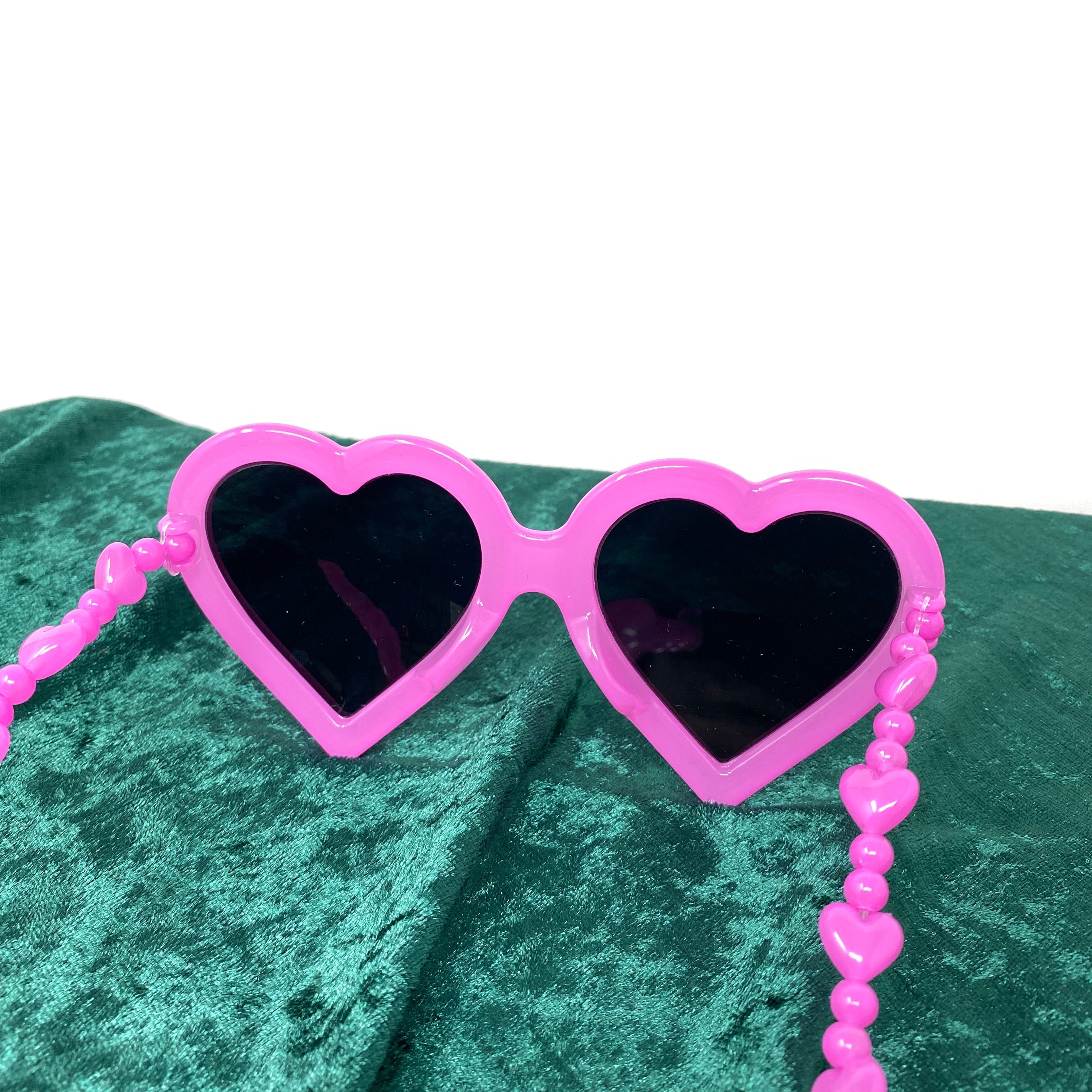 Jeremy Scott Ladies Pink Hearts Sunglasses