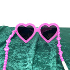 Jeremy Scott Ladies Pink Hearts Sunglasses