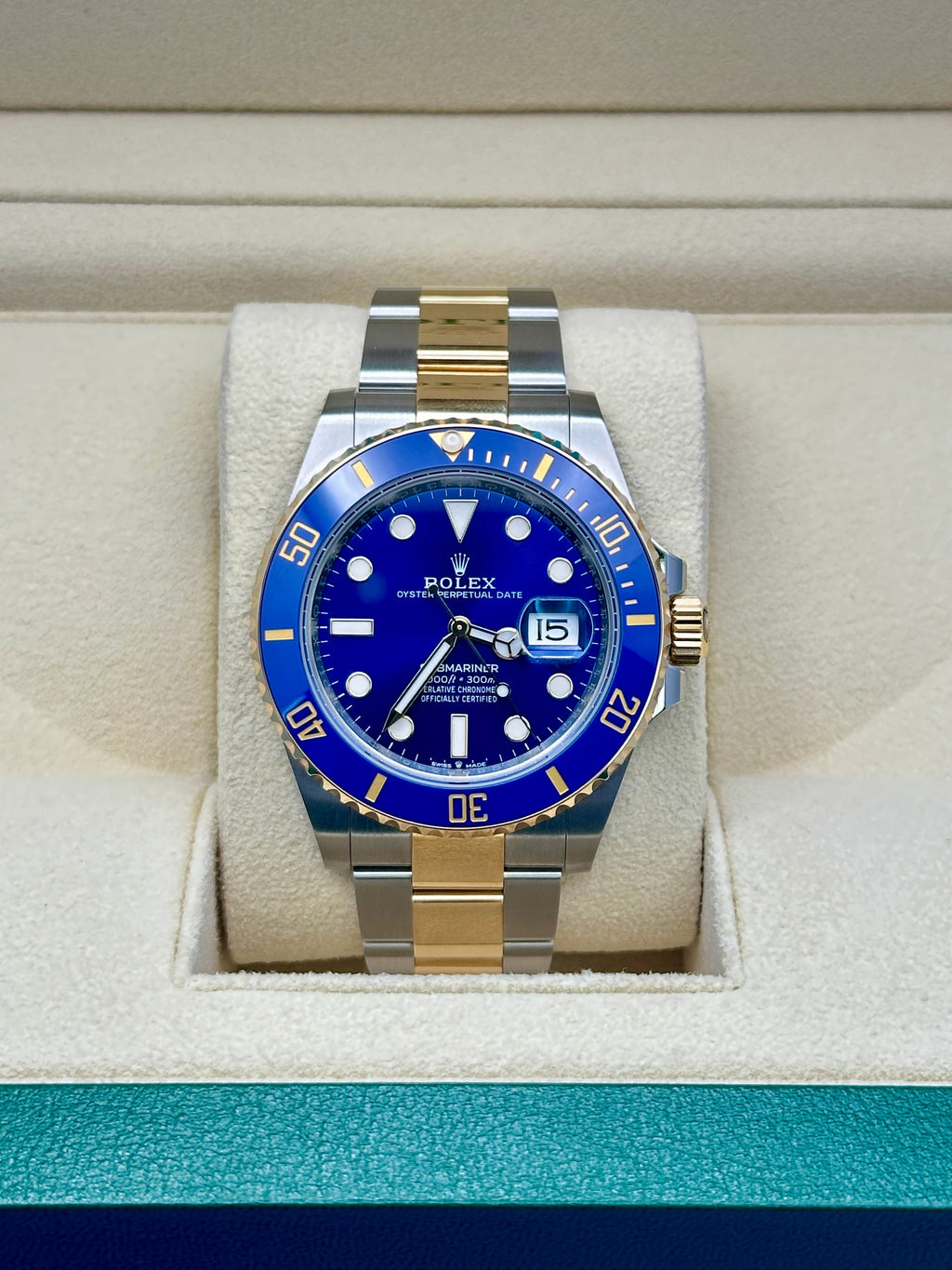 Rolex Steel and Gold Submariner Date  - Blue Bezel - Blue Dial - 126613LB