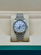 Rolex Steel Datejust 36  - Mother-of-Pearl Diamond Dial - Jubilee Bracelet - 126234 mdj